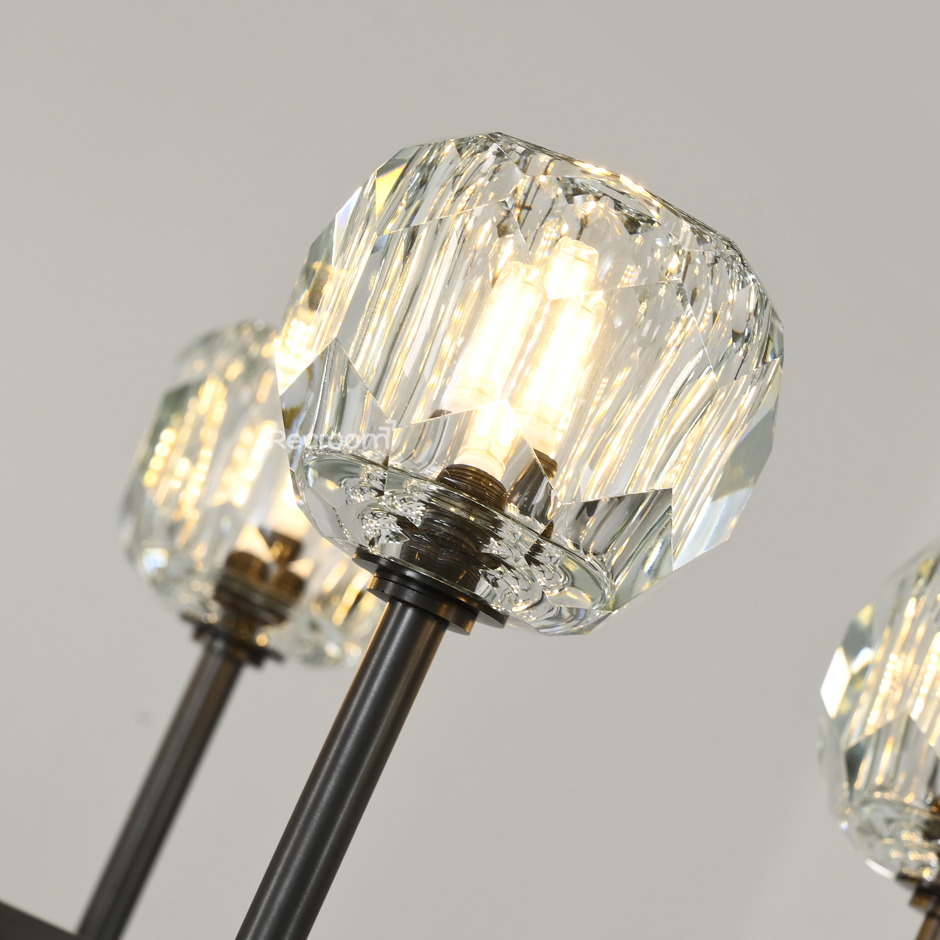 Boulew Crystal Glass Double Linear Chandelier 60" - Zonesus