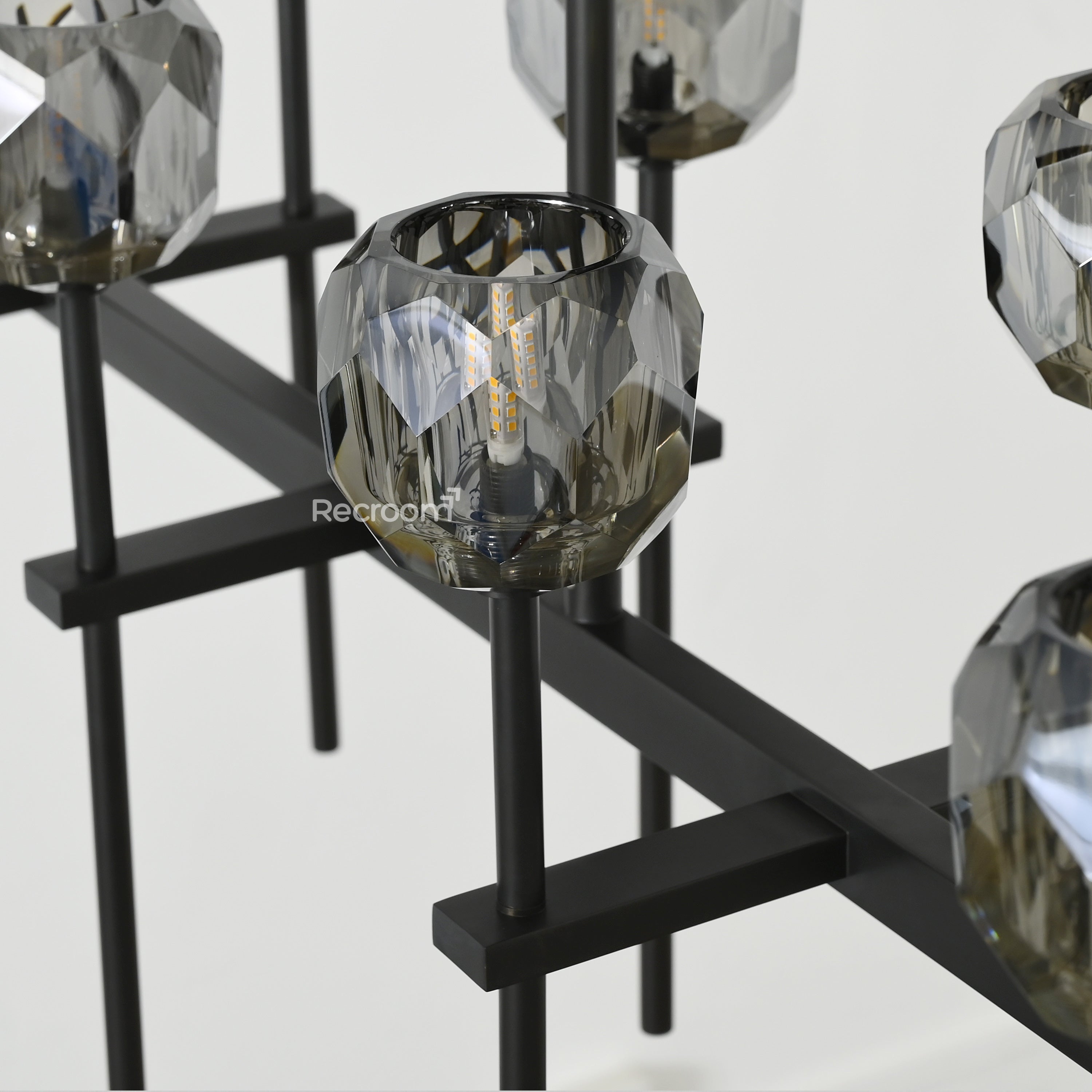 Boulew Crystal Glass Double Linear Chandelier 60" - Zonesus