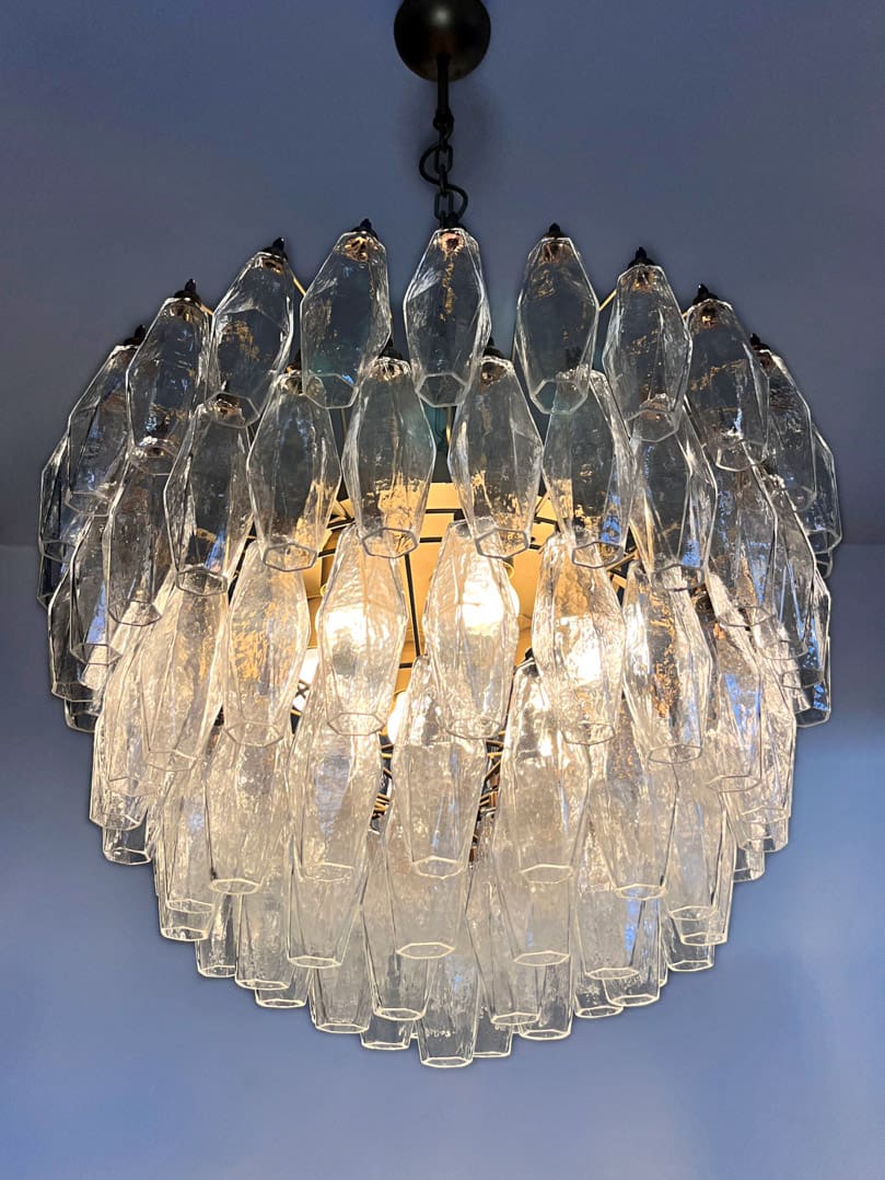 Murano Chandelier – Poliedri – 111 glass – Transparent - Zonesus