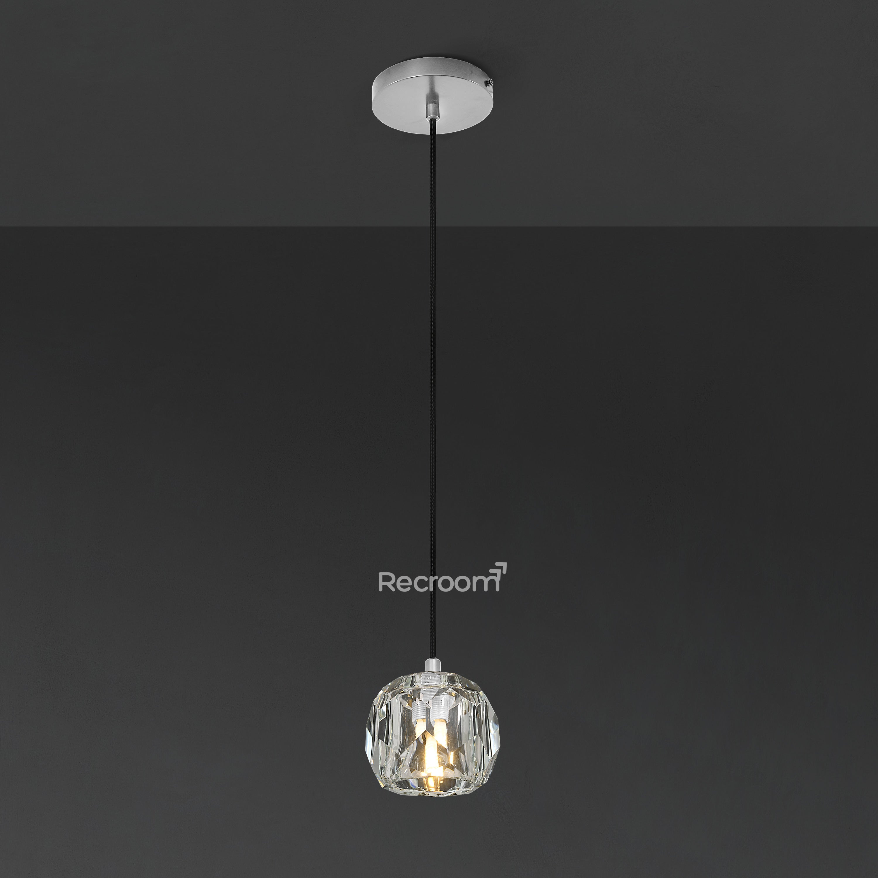 Boulew Crystal Glass Cord Pendant 5" - Zonesus