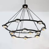 Eclitant Two-Tier Round Chandelier 60" - Zonesus