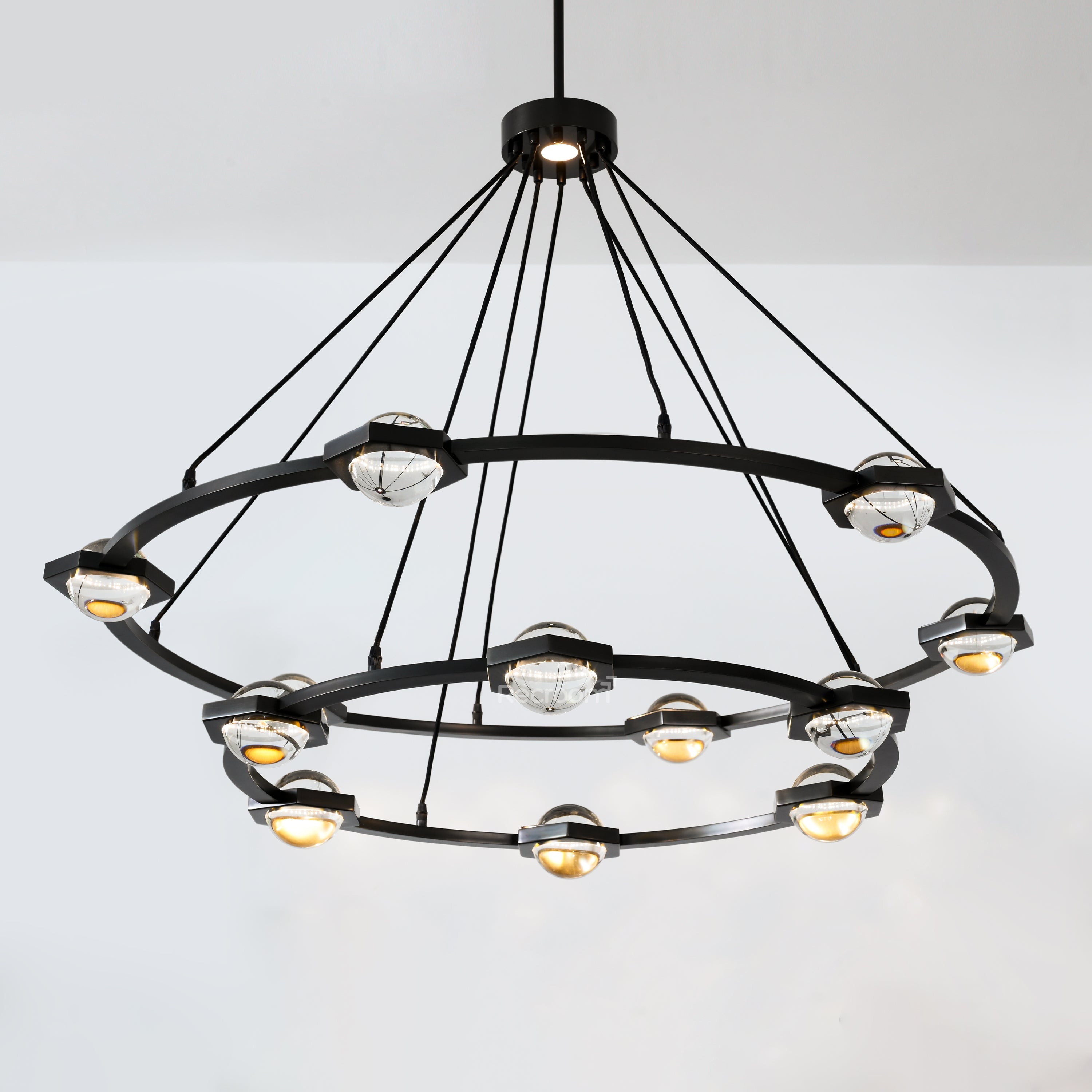 Eclitant Two-Tier Round Chandelier 60" - Zonesus