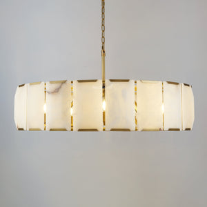 Harllow Calcite Round Chandelier 43" - Zonesus