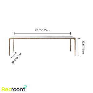 Thaddeo Marble Rectangular Dining Table - Zonesus