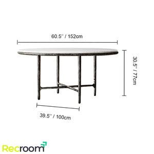 Thaddeo Marble Round Dining Table - Zonesus