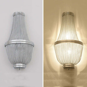 Tassel Aluminum Chain Wall Sconce In Living Room - Zonesus