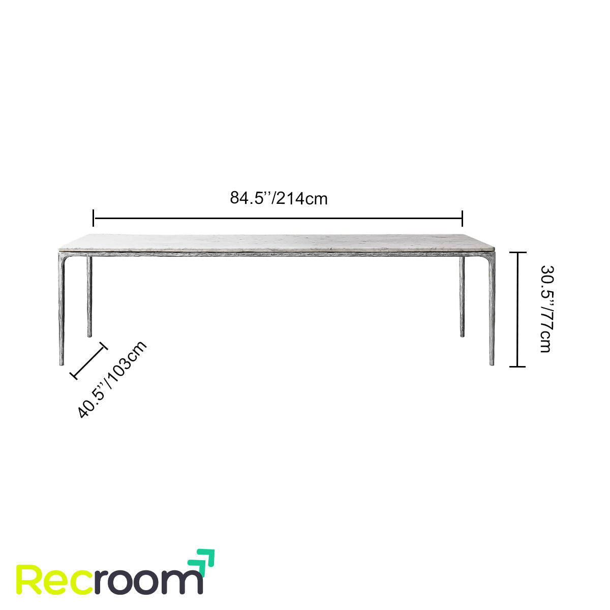 Thaddeo Marble Rectangular Dining Table - Zonesus