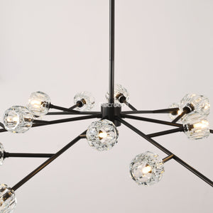 Boulew Crystal Glass Round Chandelier 60" - Zonesus