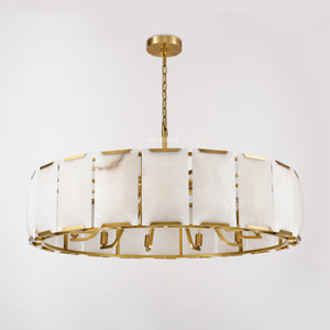 Harllow Calcite Round Chandelier 43" - Zonesus
