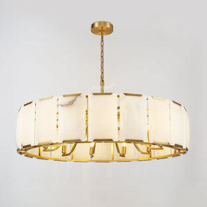 Harllow Calcite Round Chandelier 43" - Zonesus
