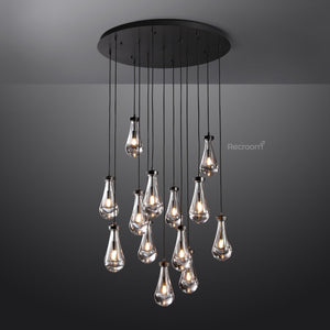 Raindrop Round Chandelier 36" - Zonesus
