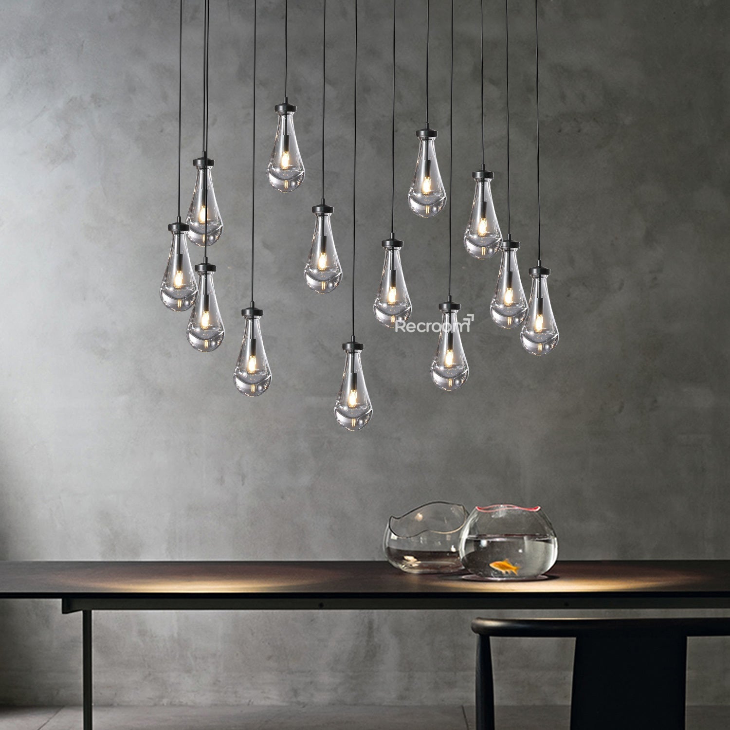 Raindrop Linear Chandelier 54" - Zonesus
