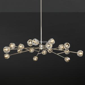 Boulew Crystal Glass Round Chandelier 60" - Zonesus