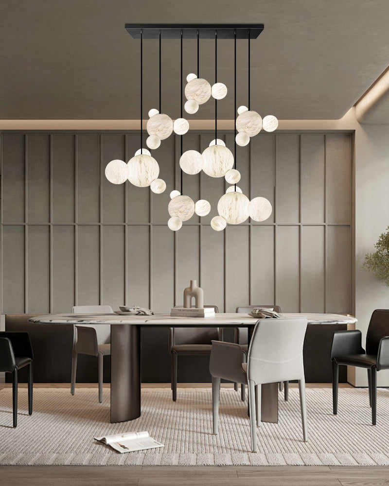Cluster White Alabaster Long Pendant Lamp Cord ceiling for home decor
