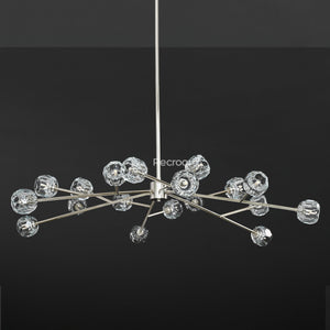 Boulew Crystal Glass Round Chandelier 60" - Zonesus