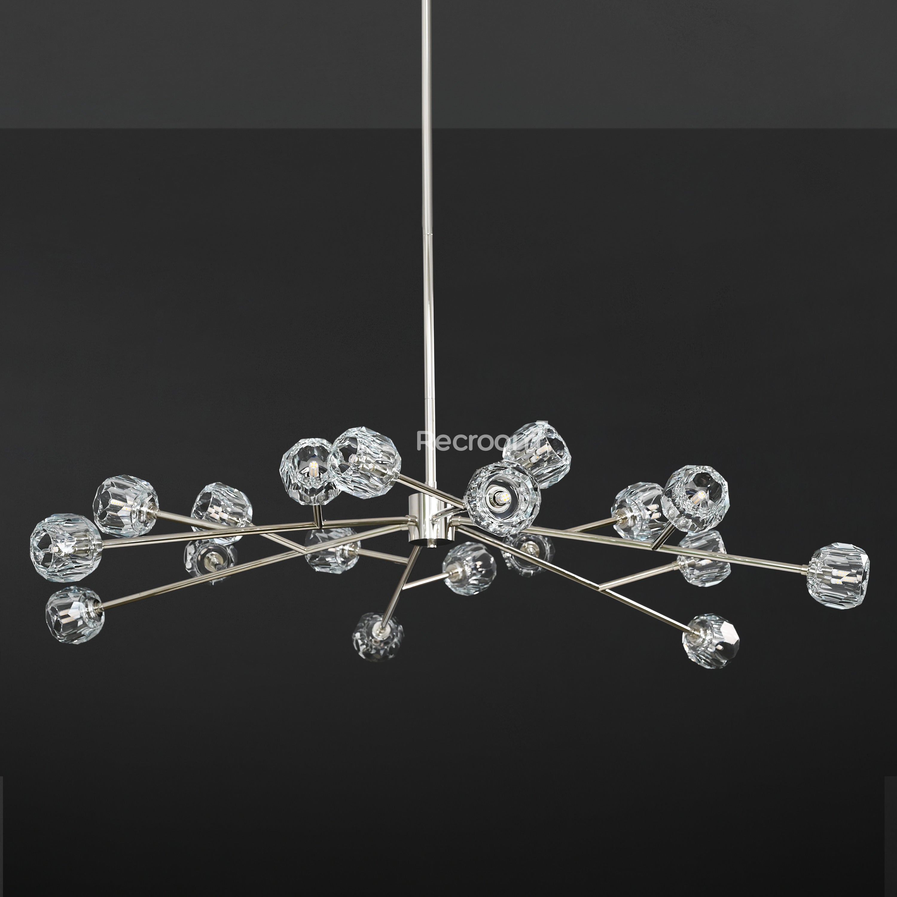 Boulew Crystal Glass Round Chandelier 60" - Zonesus