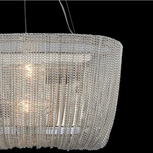Cadenas Aluminum Chain Tassel Chandelier - Zonesus