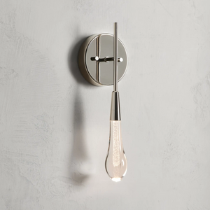 Solitaire Crystal Wall Sconce 5"W - Zonesus