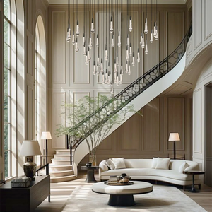 Solitaire Round Chandelier 58"D - Zonesus