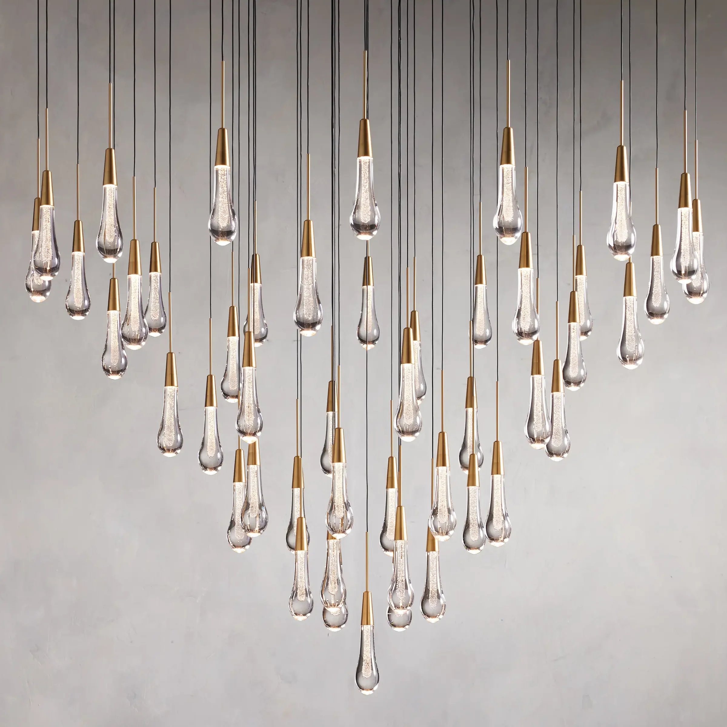 Solitaire Round Chandelier 58"D - Zonesus
