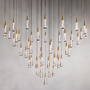 Solitaire Round Chandelier 58"D - Zonesus