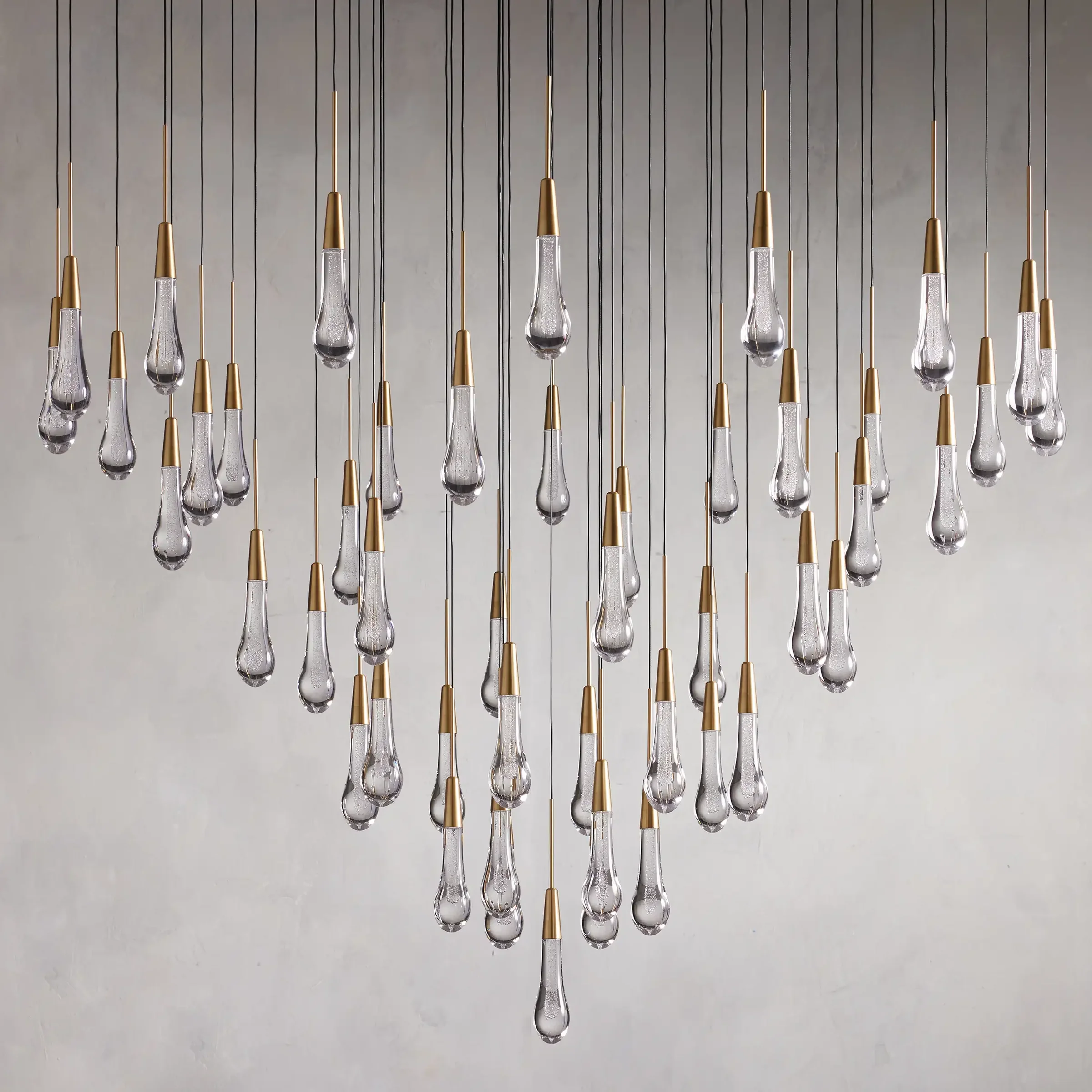 Solitaire Round Chandelier 58"D - Zonesus