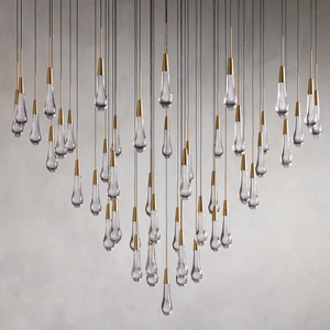 Solitaire Round Chandelier 58"D - Zonesus