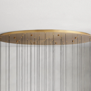 Solitaire Round Chandelier 58"D - Zonesus