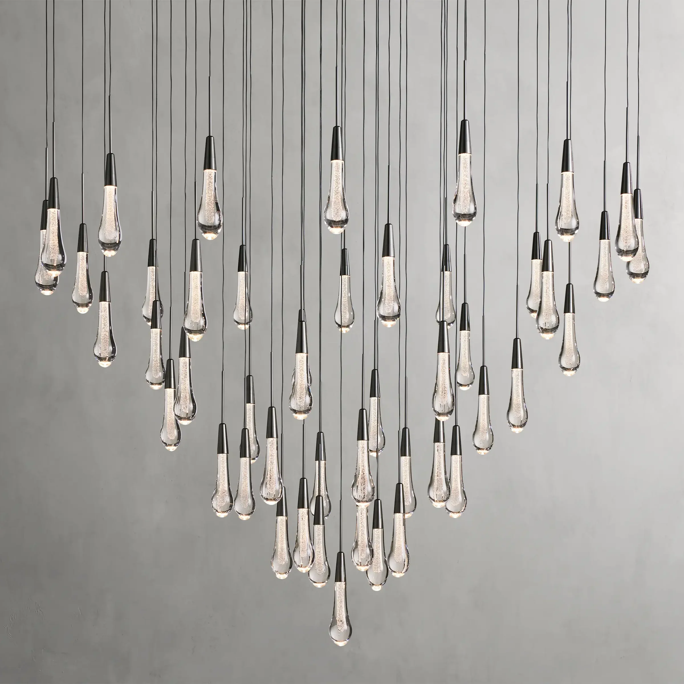 Solitaire Round Chandelier 58"D - Zonesus