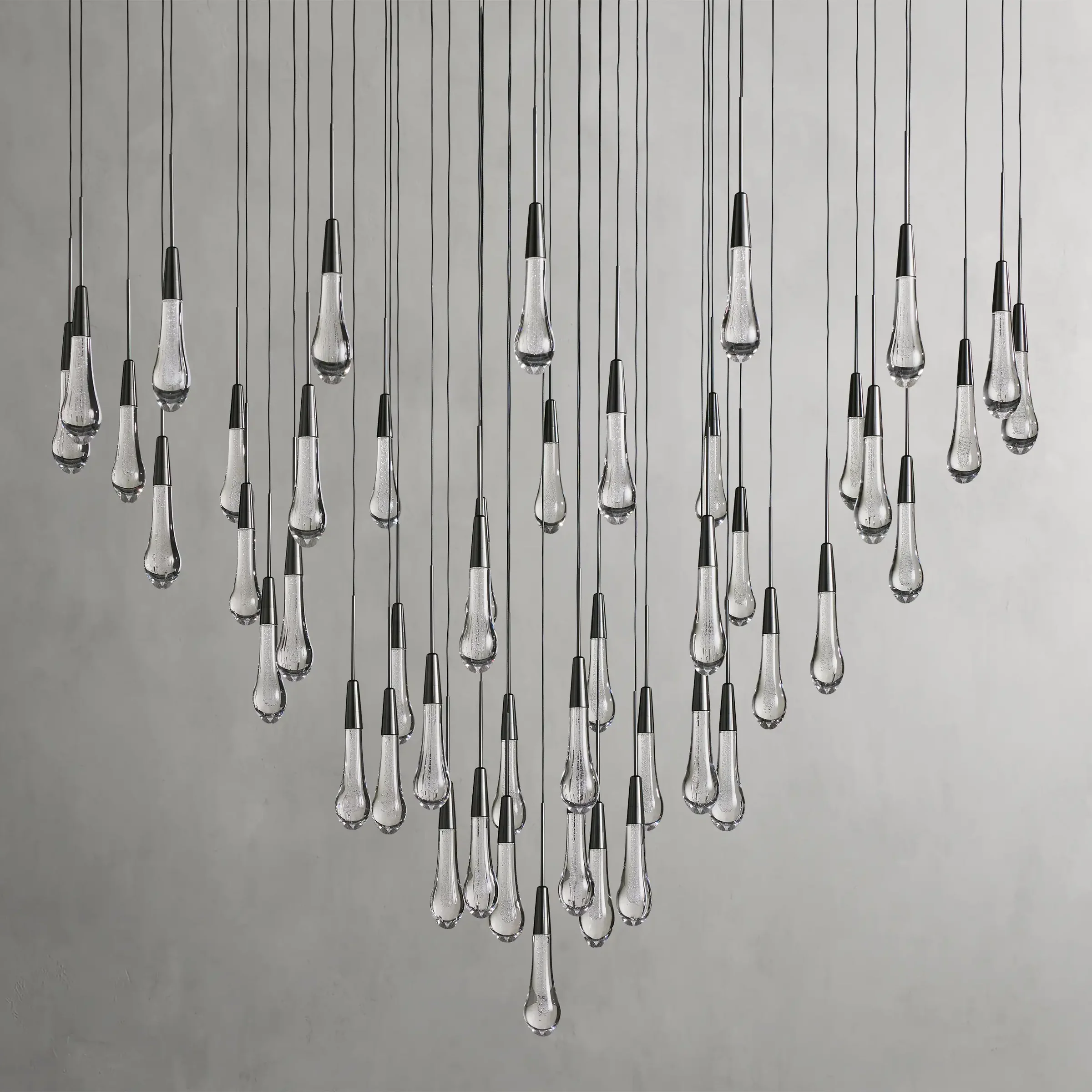 Solitaire Round Chandelier 58"D - Zonesus