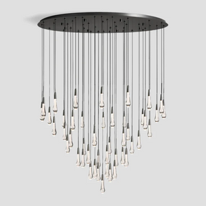 Solitaire Round Chandelier 58"D - Zonesus