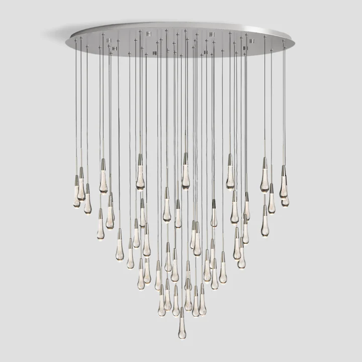 Solitaire Round Chandelier 58"D - Zonesus