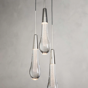 Solitaire Cluster Crystal Pendant 3 Light 5 Light 7Light - Zonesus