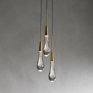 Solitaire Cluster Crystal Pendant 3 Light 5 Light 7Light - Zonesus
