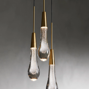 Solitaire Cluster Crystal Pendant 3 Light 5 Light 7Light - Zonesus