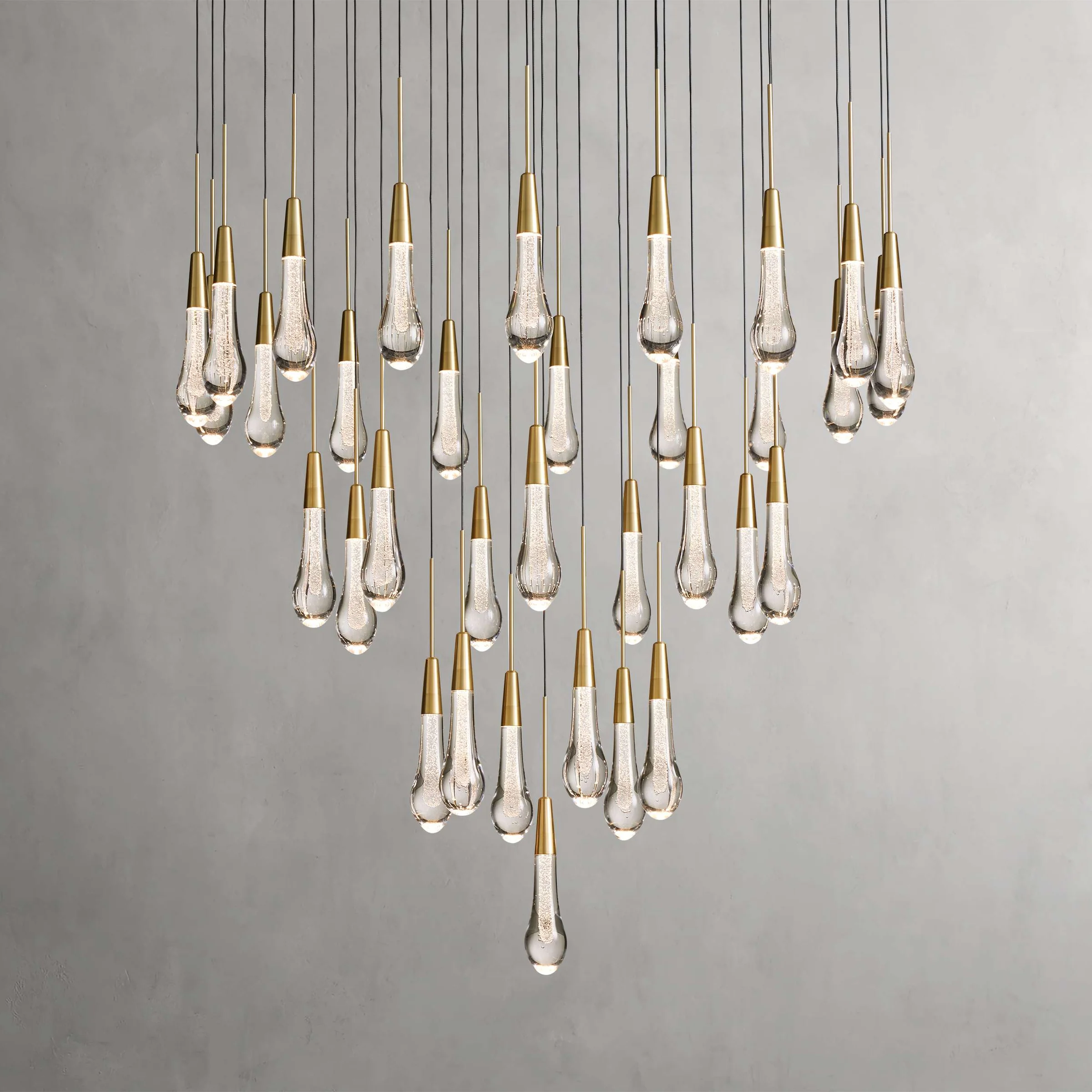 Solitaire Crystal Round Chandelier 17" 24" 36" 40'' 48'' 58"D - Zonesus