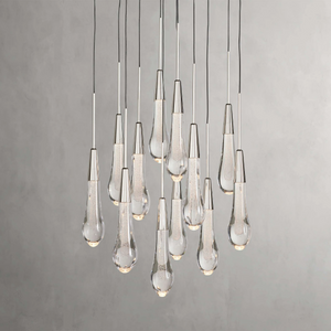 Solitaire Crystal Round Chandelier 17" 24" 36" 40'' 48'' 58"D - Zonesus