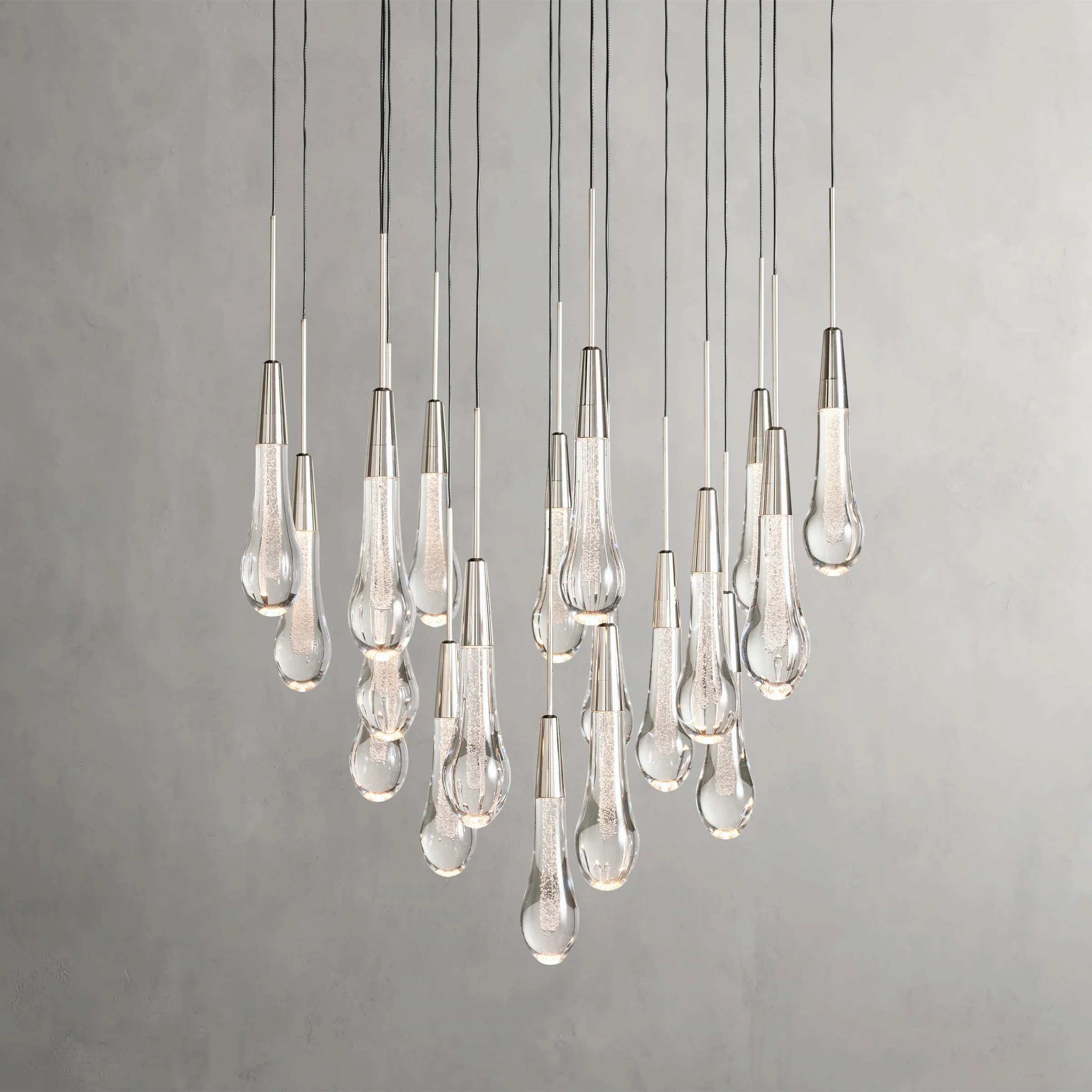 Solitaire Crystal Round Chandelier 17" 24" 36" 40'' 48'' 58"D - Zonesus