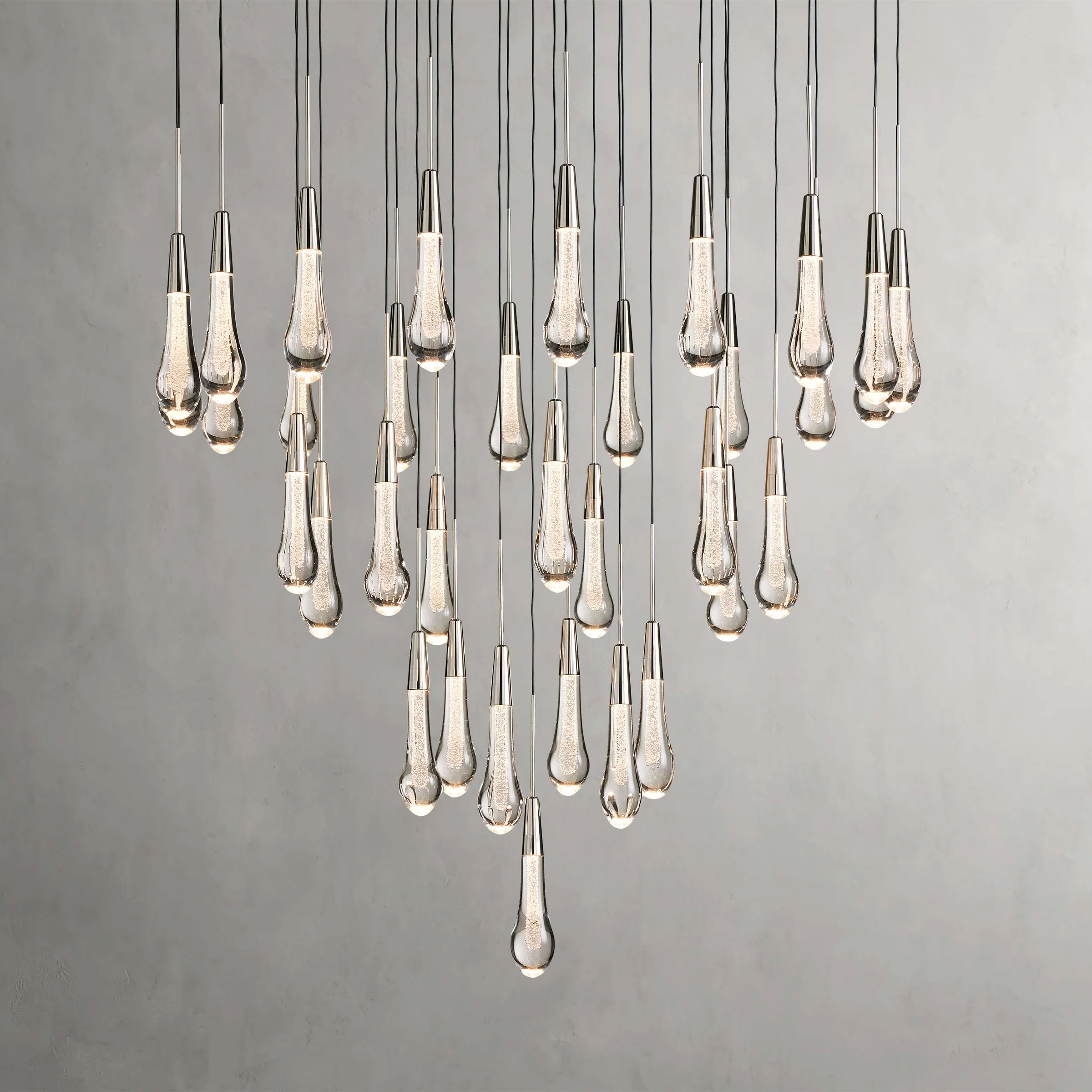 Solitaire Crystal Round Chandelier 17" 24" 36" 40'' 48'' 58"D - Zonesus