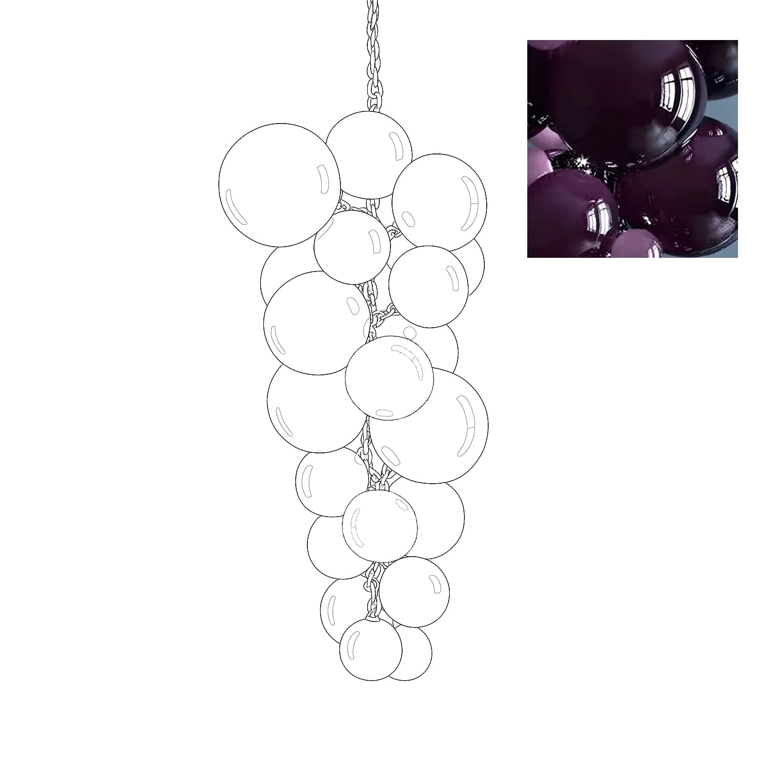 Velymo Grapetta Chandelier - Zonesus