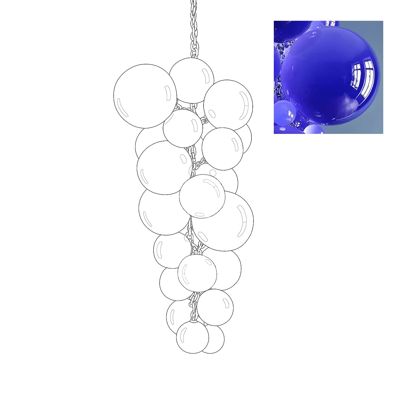 Velymo Grapetta Chandelier - Zonesus