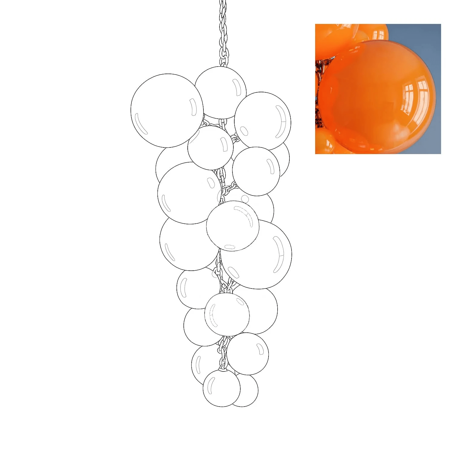 Velymo Grapetta Chandelier - Zonesus
