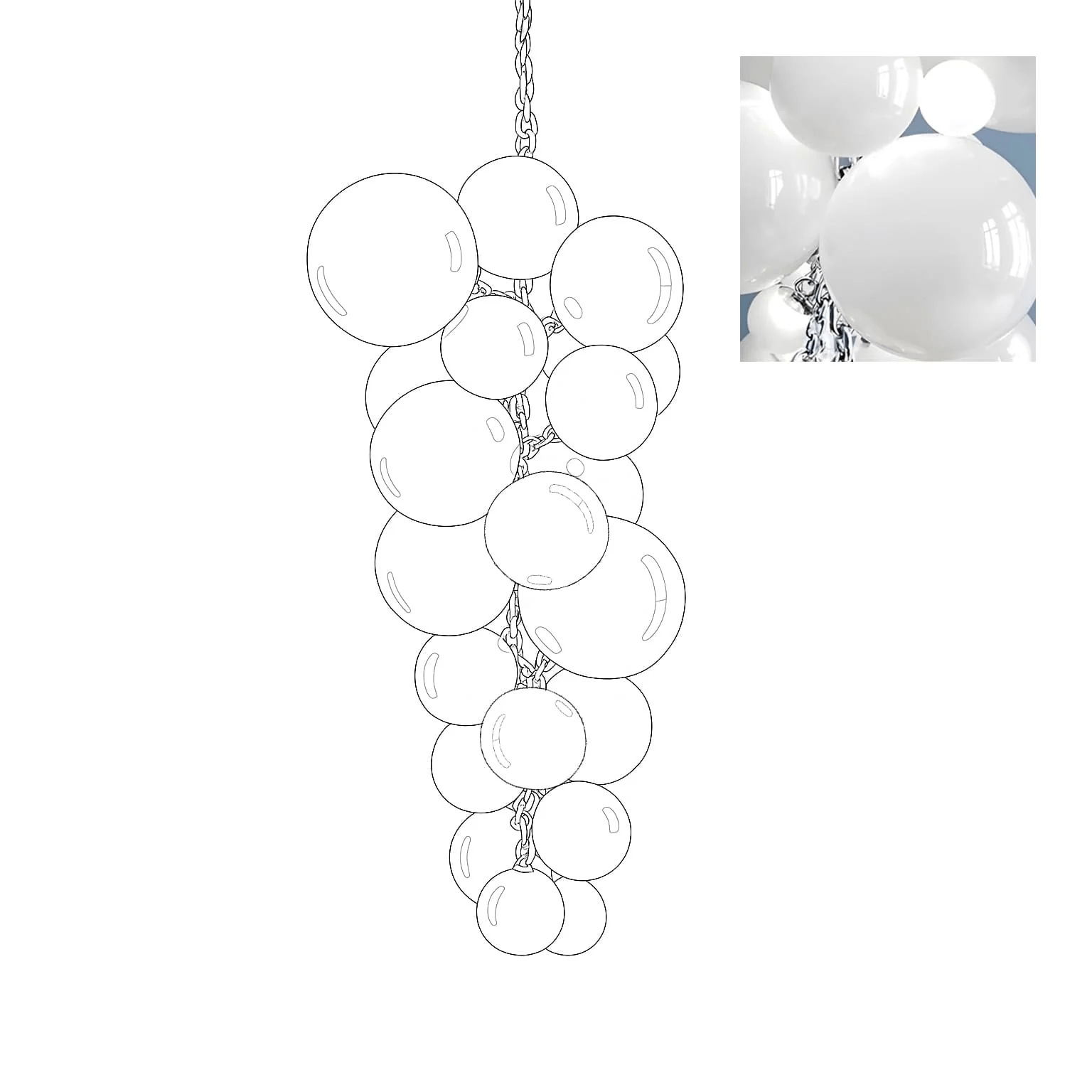 Velymo Grapetta Chandelier - Zonesus