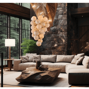 Cluster Alabaster Globe Chandelier - Zonesus