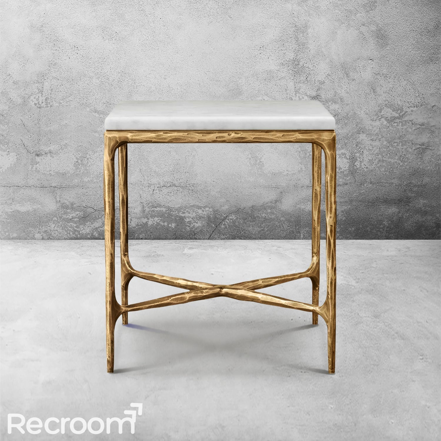 Thaddeo Marble Square Side Table 18" 22" - Zonesus
