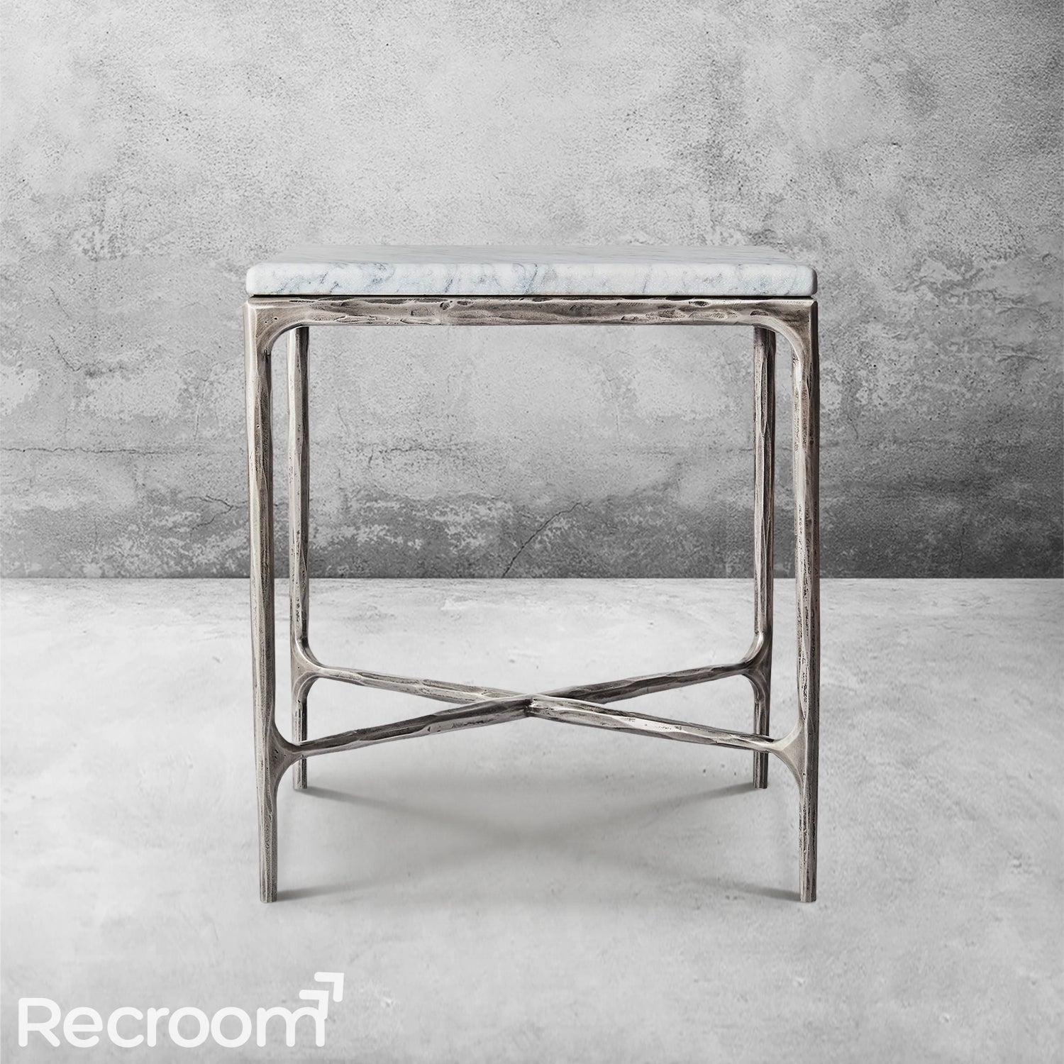 Thaddeo Marble Square Side Table 18" 22" - Zonesus