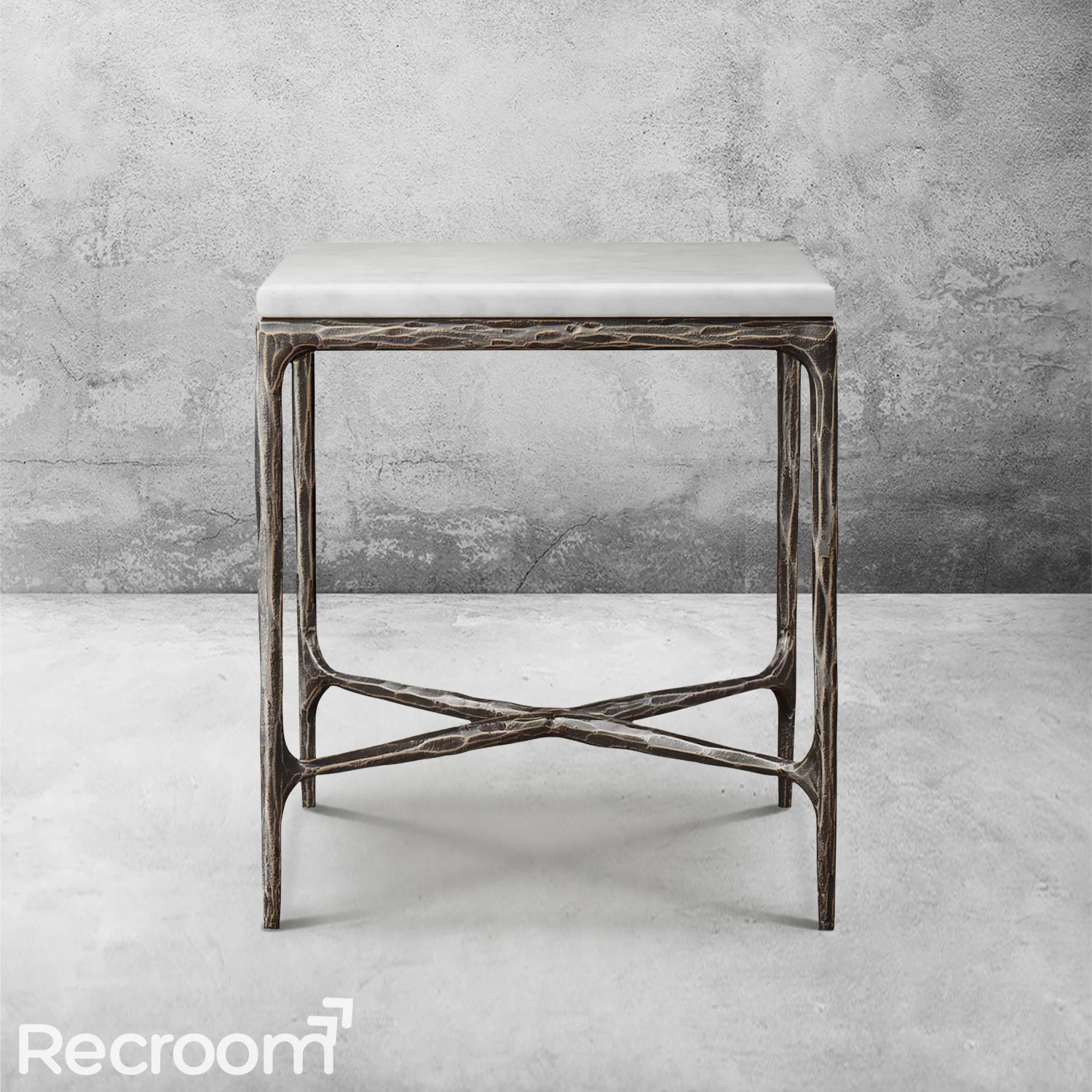 Thaddeo Marble Square Side Table 18" 22" - Zonesus