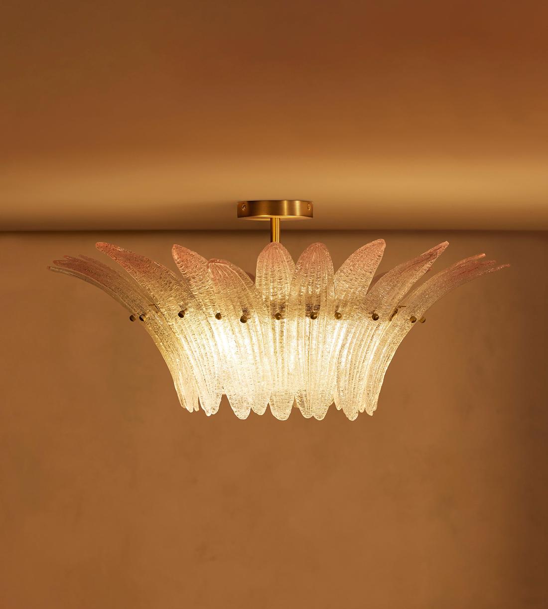 Treviso Semi-Flush, Pink