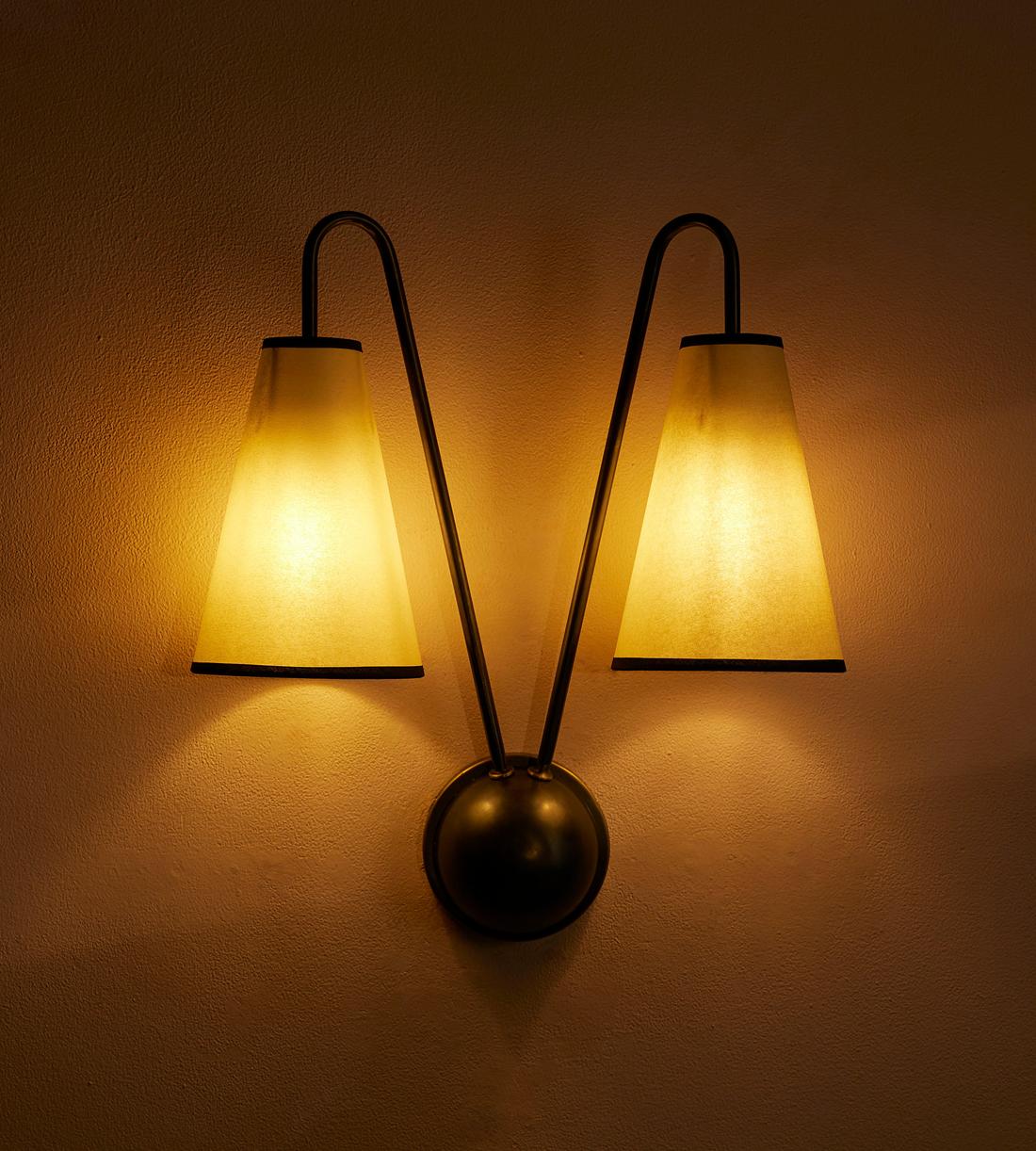 Clarke Blackened Brass Wall Light 17"H