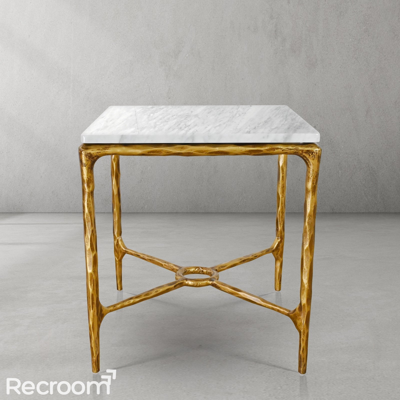 Thaddeo Marble Square Side Table 18" / 22" Overhang O - Zonesus